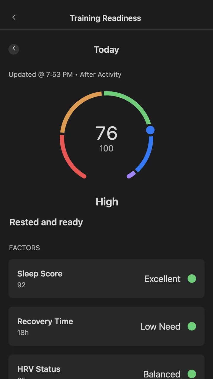 Garmin Connect screenshot