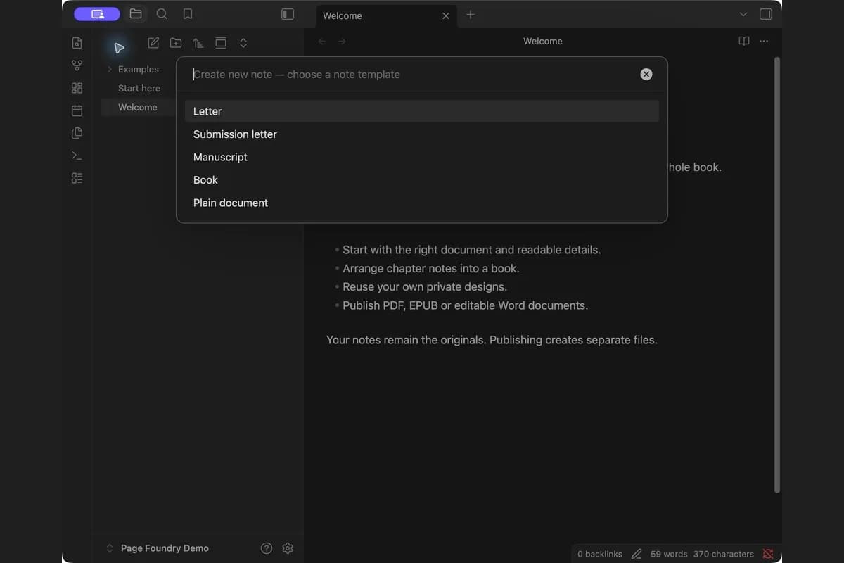 Page Foundry screenshot