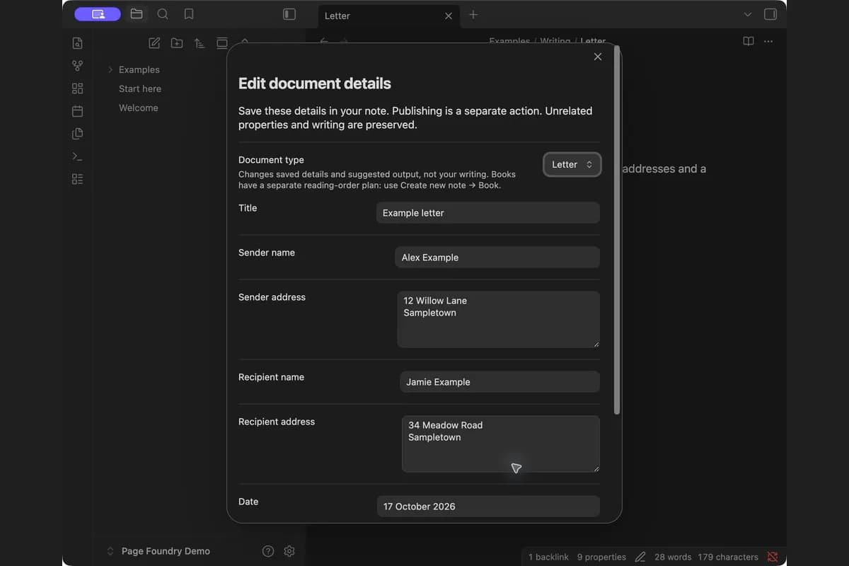 Page Foundry screenshot