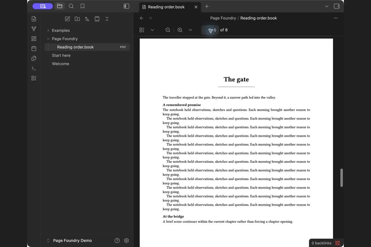 Page Foundry screenshot