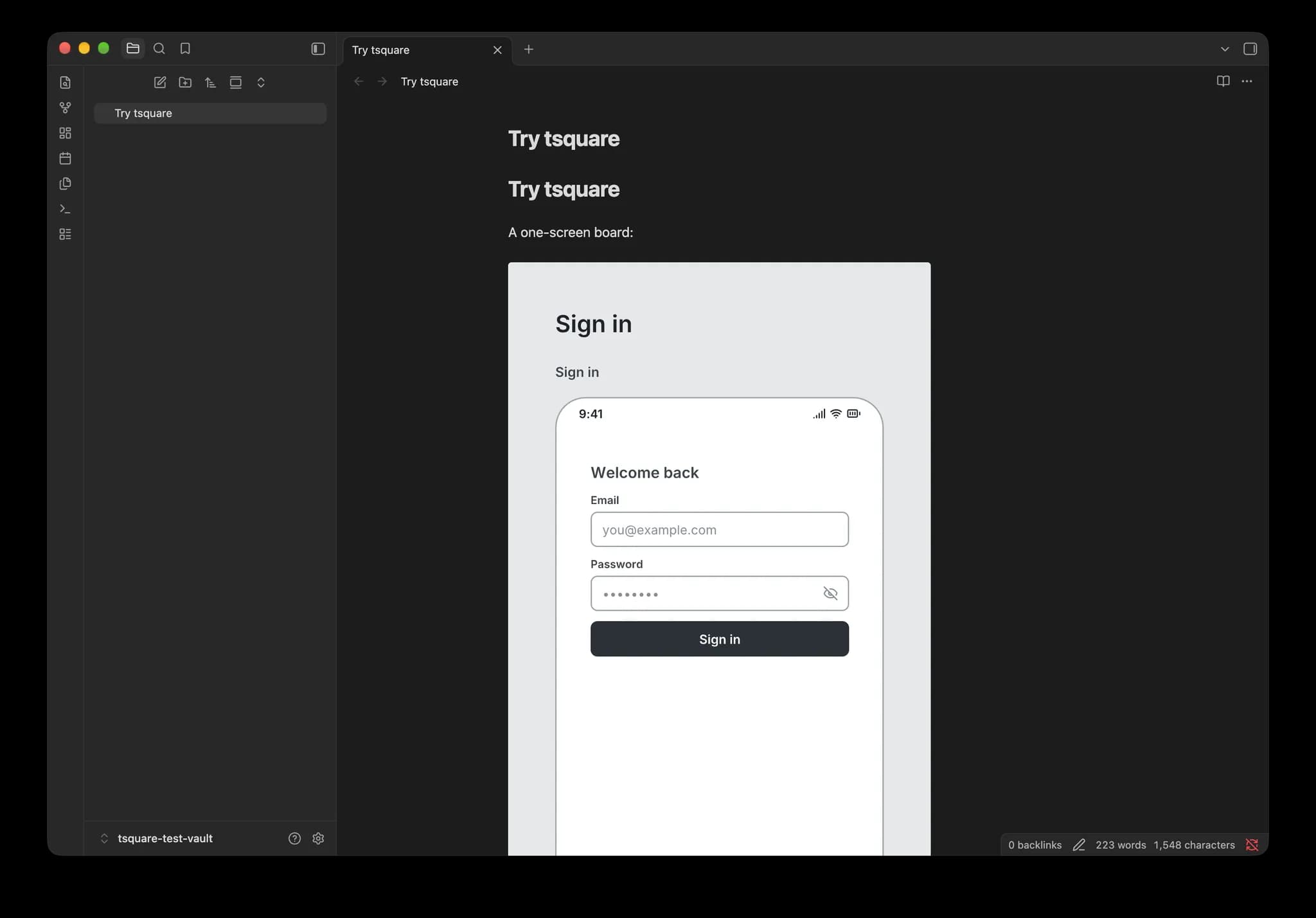 tsquare screenshot