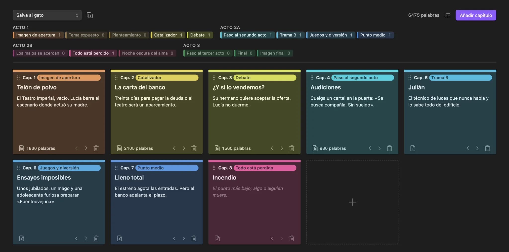 Novel Structure Board screenshot