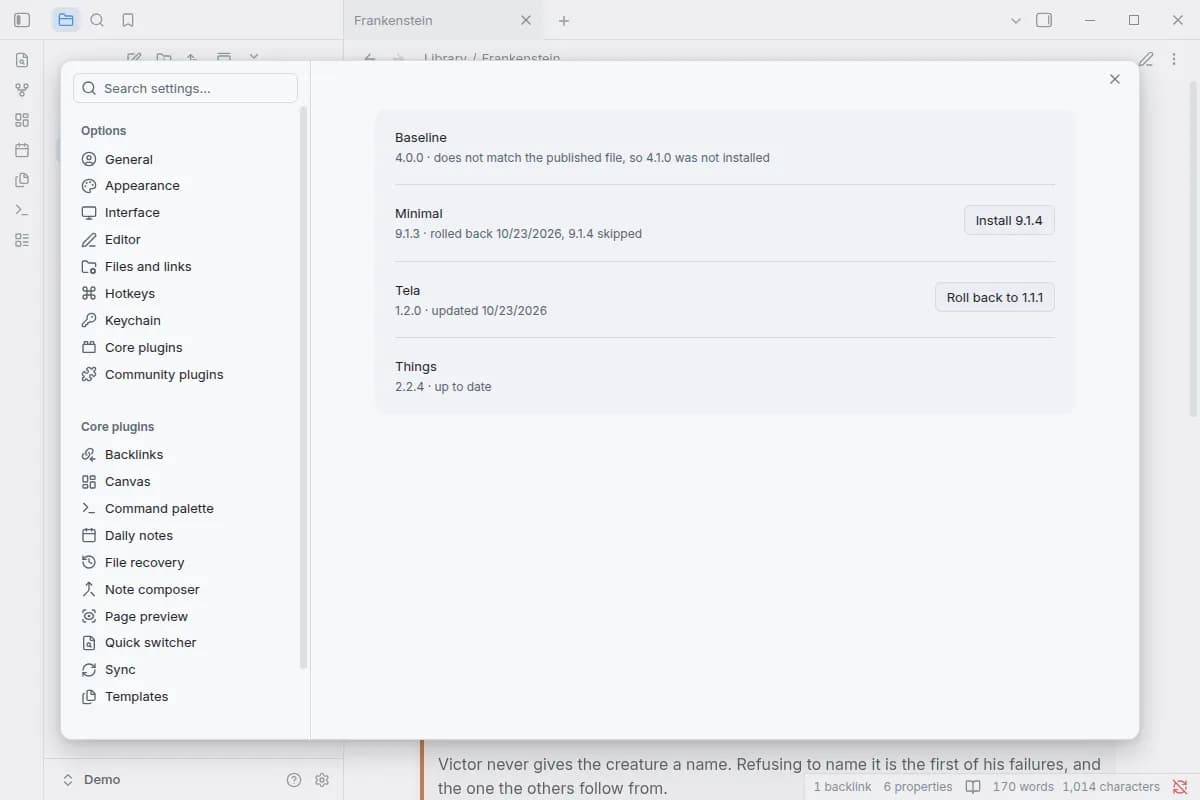 Theme Autoupdater screenshot