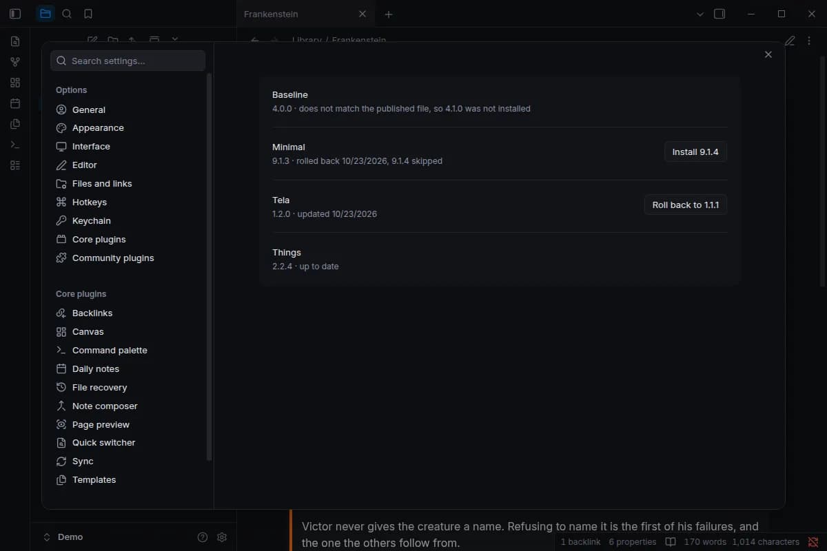 Theme Autoupdater screenshot