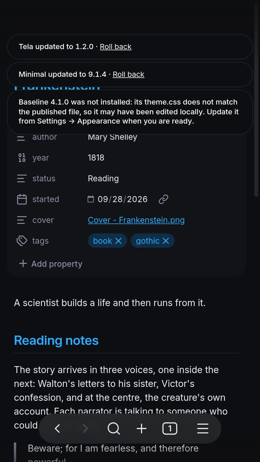 Theme Autoupdater screenshot