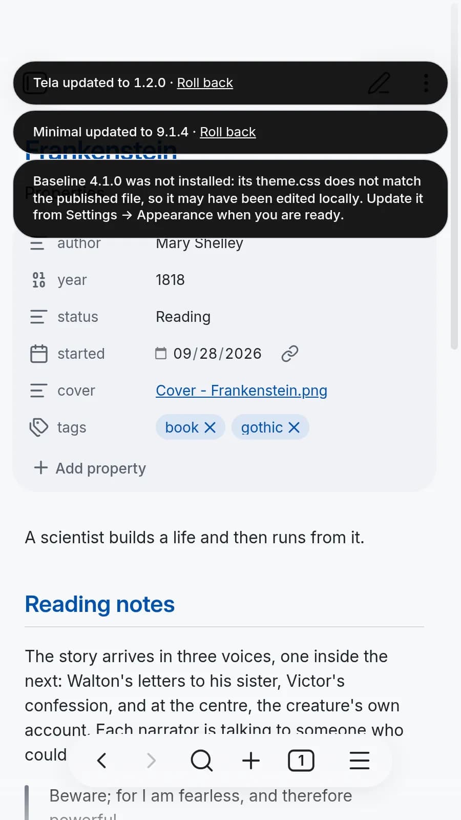 Theme Autoupdater screenshot
