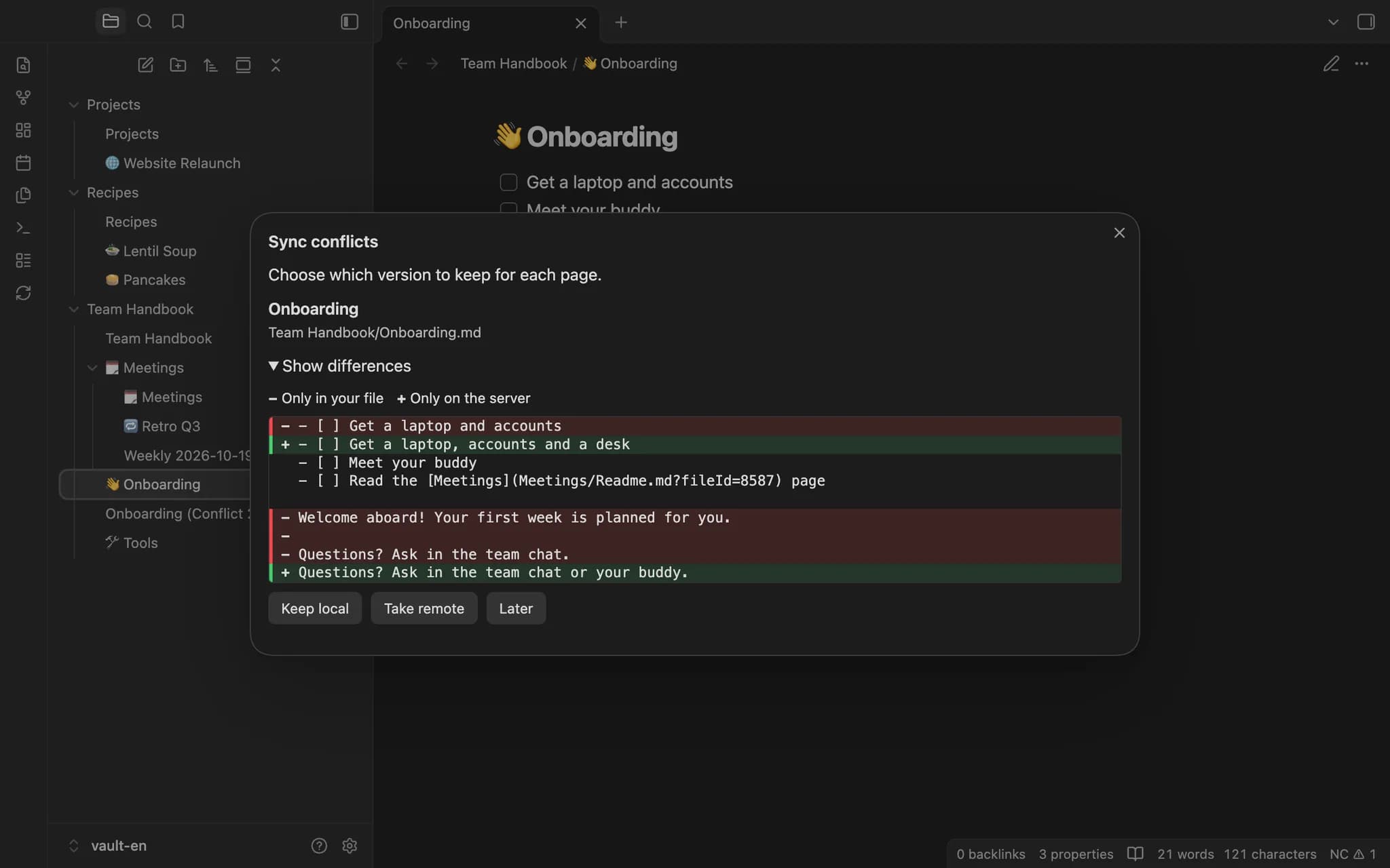 Nextcloud Collectives Sync - Obsidian Plugin