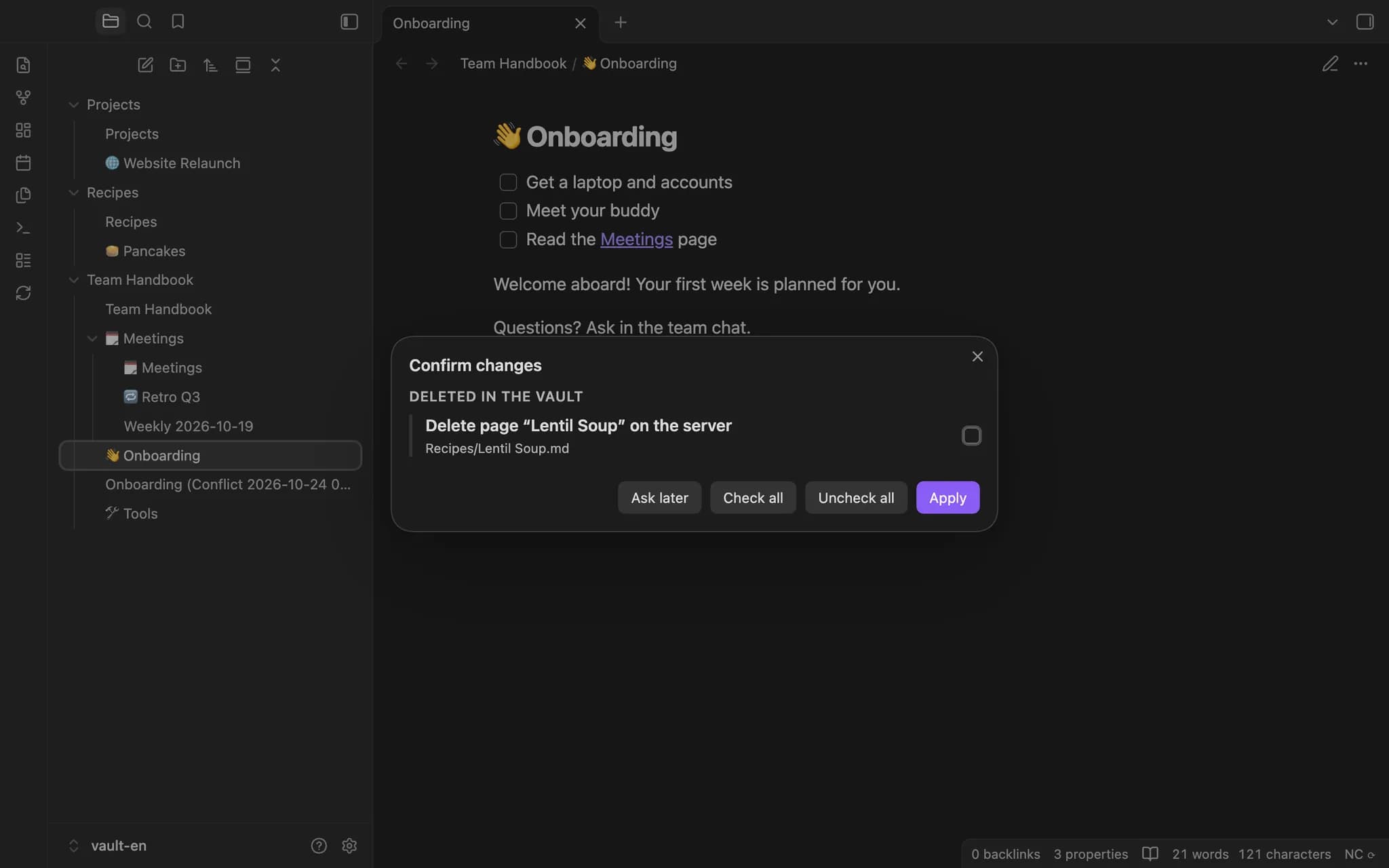 Nextcloud Collectives Sync - Obsidian Plugin