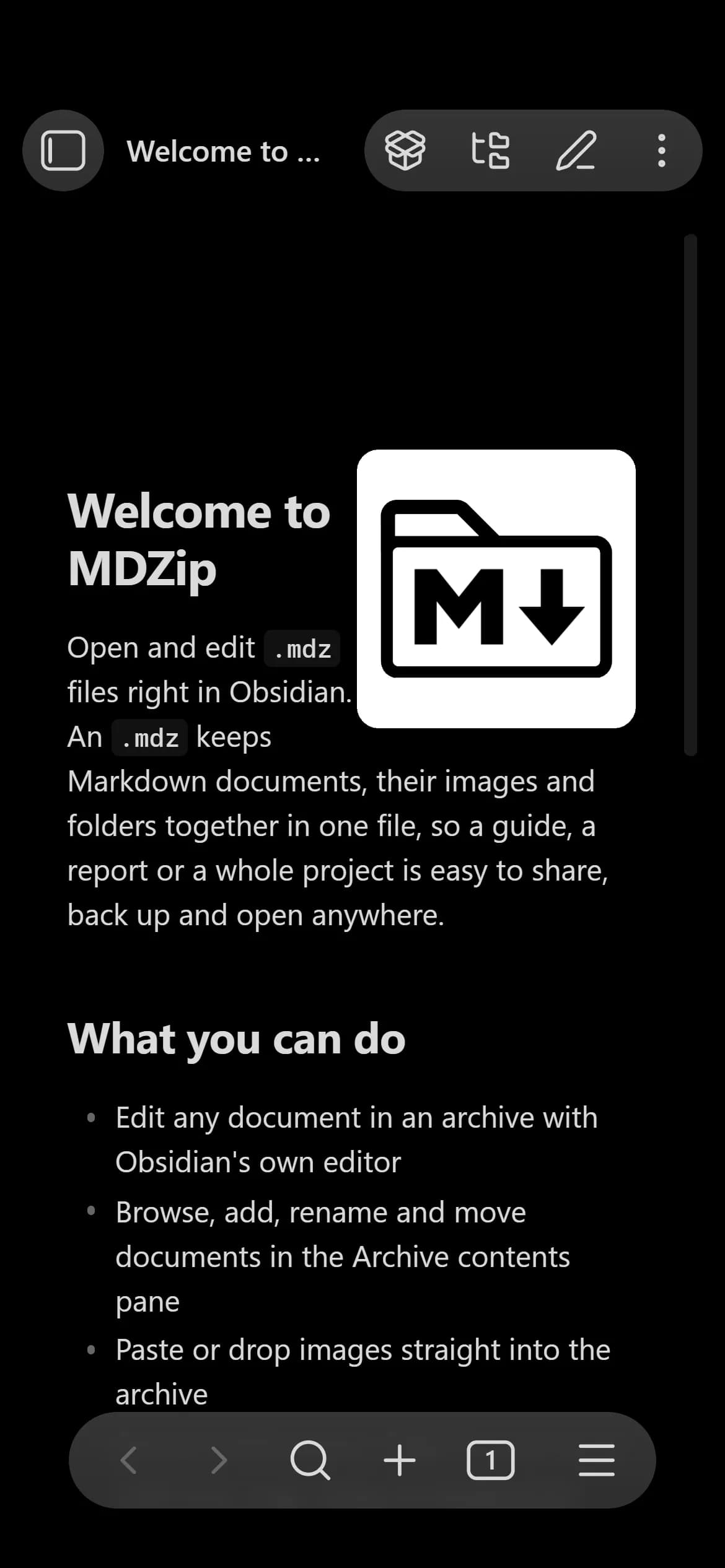 MDZip screenshot