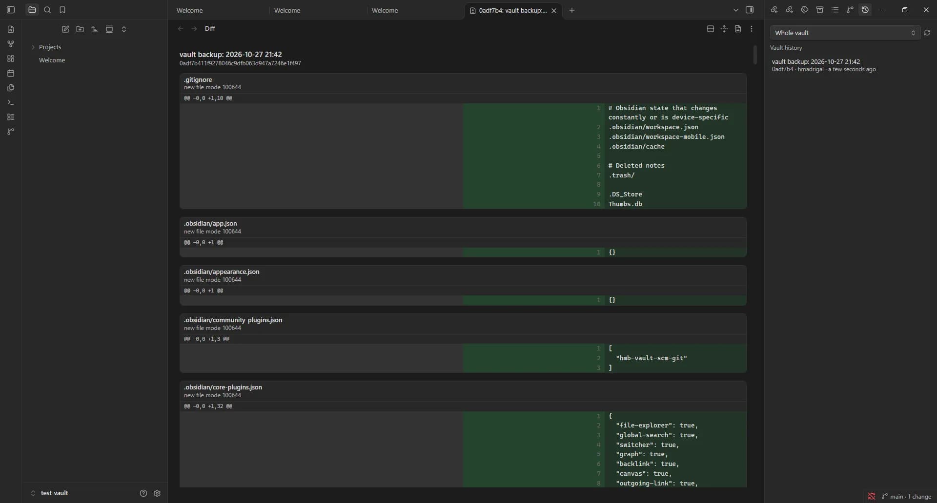 HMB Vault SCM Git - Obsidian Plugin