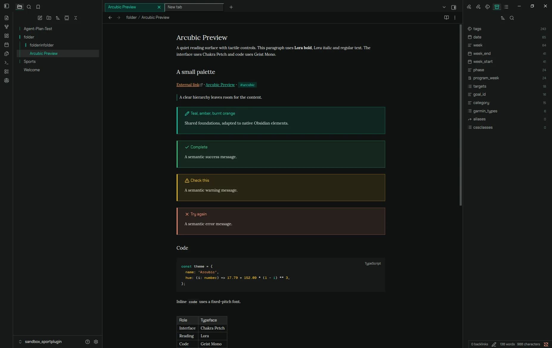 Arcubic - Obsidian Theme