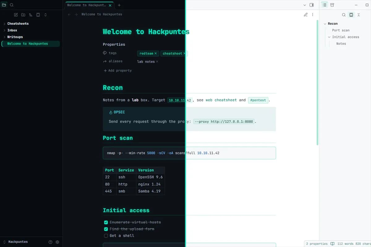 Hackpuntes screenshot
