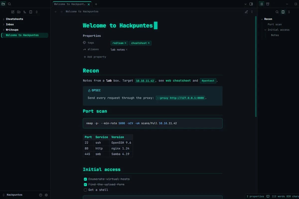 Hackpuntes screenshot