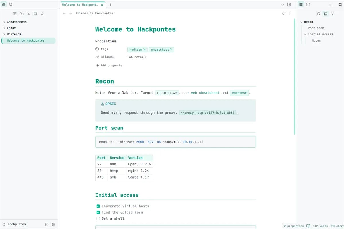 Hackpuntes screenshot