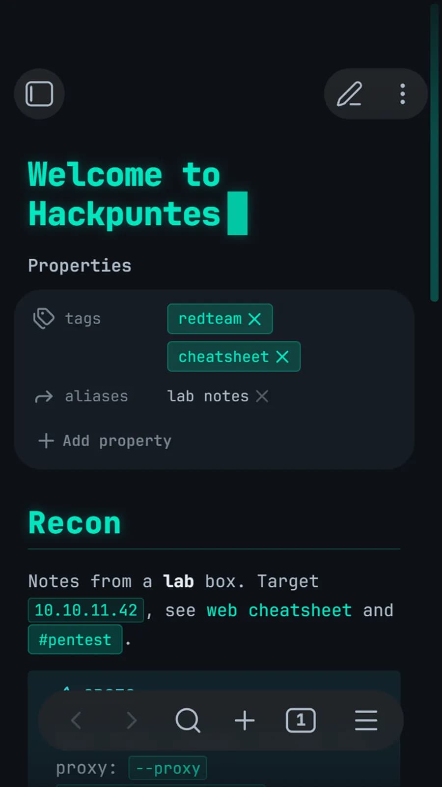 Hackpuntes screenshot