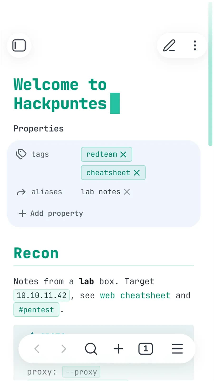 Hackpuntes screenshot