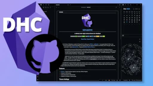 GitHubDHC screenshot
