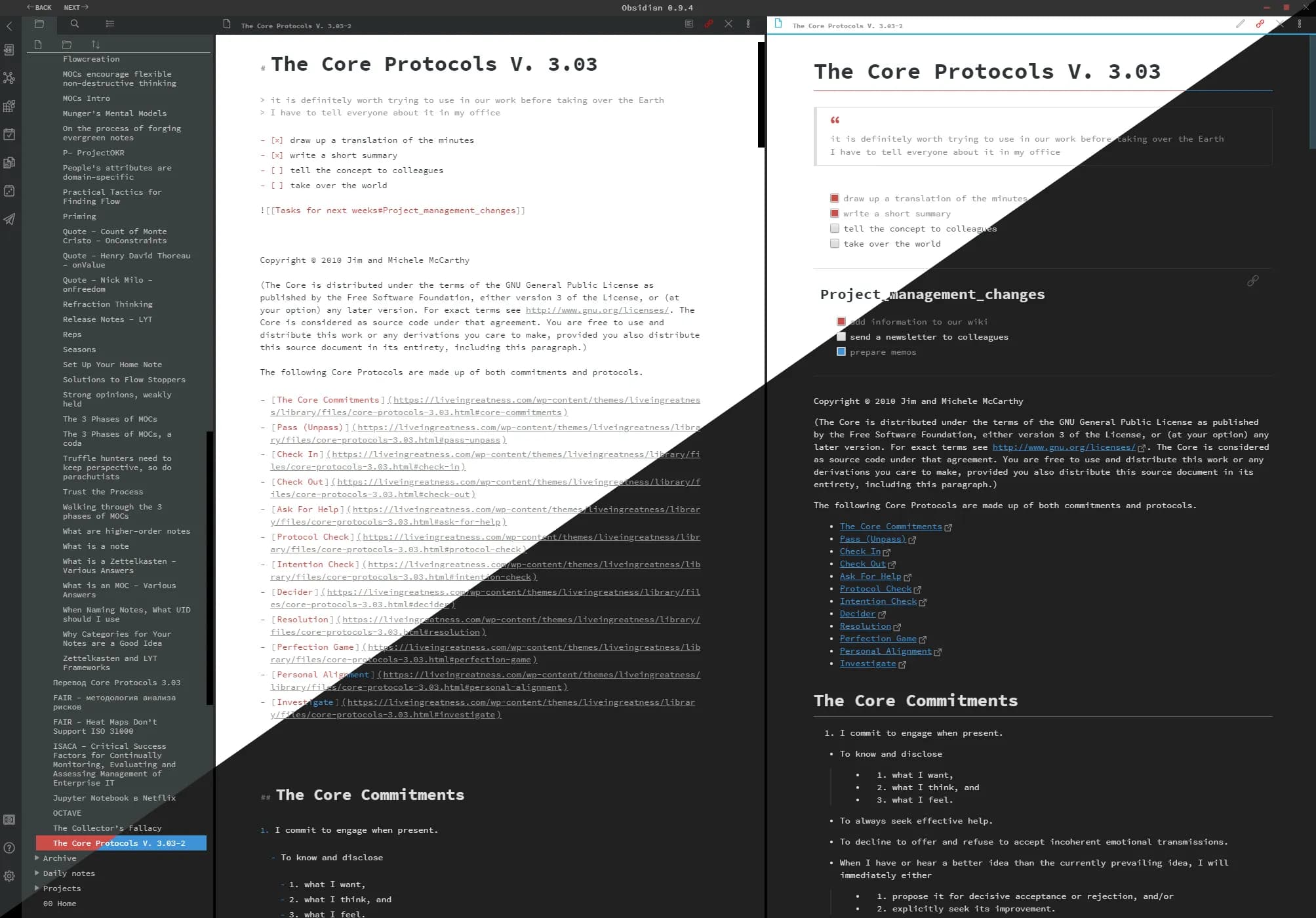 Dark Graphite Pie - Obsidian Theme