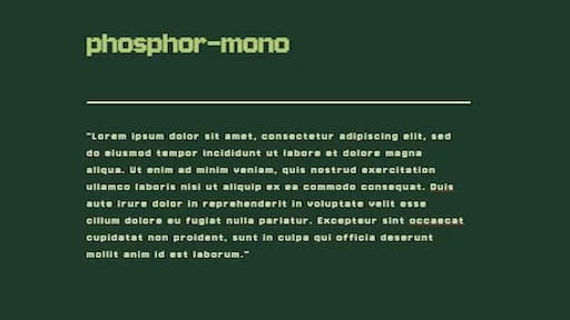 Phosphor-Mono screenshot