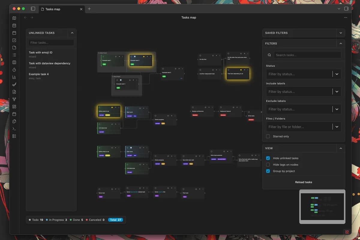 Tasks Map screenshot