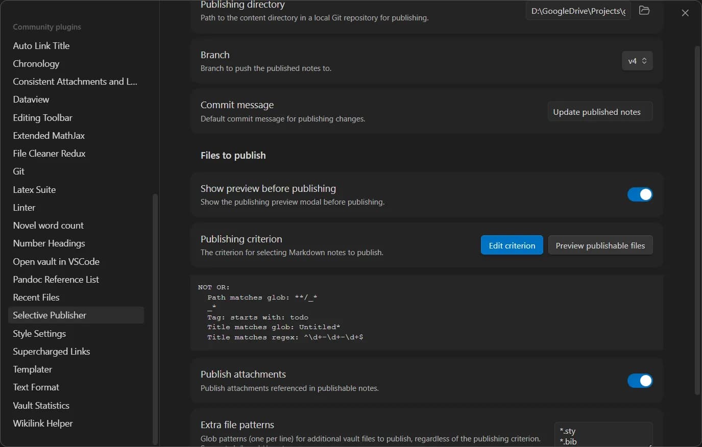 Selective Publisher screenshot