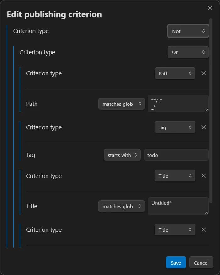Selective Publisher screenshot