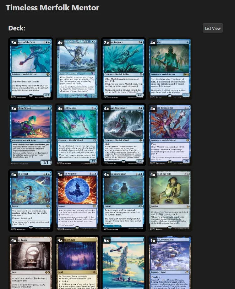 MTG Deck screenshot