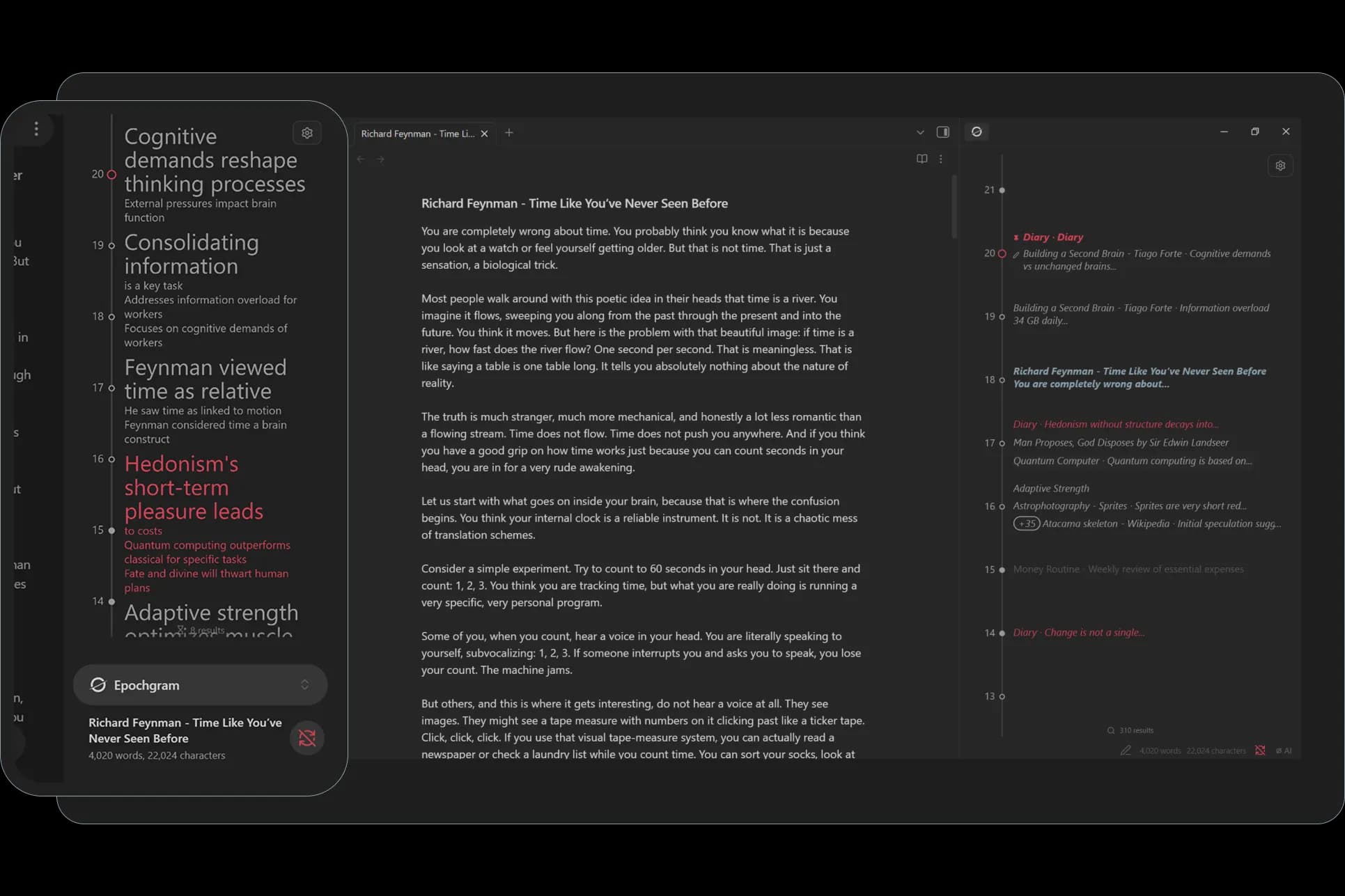 Epochgram screenshot
