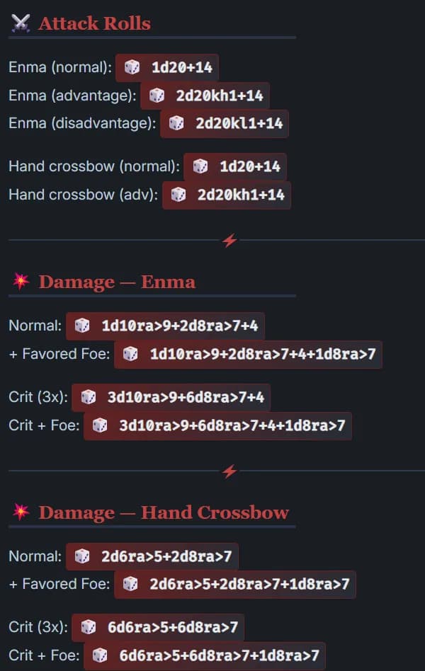RPG Dice Roller screenshot
