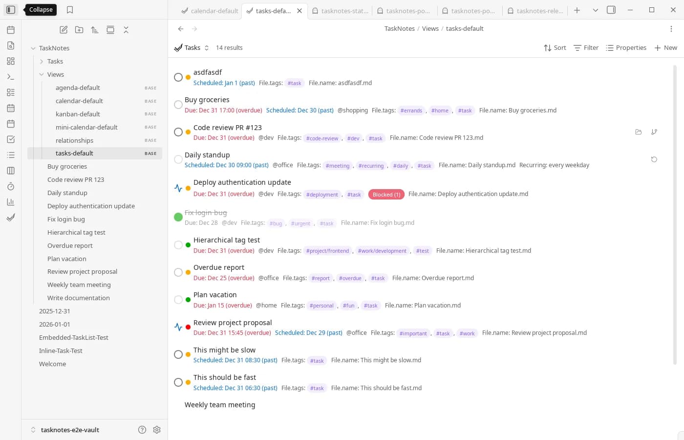 TaskNotes screenshot