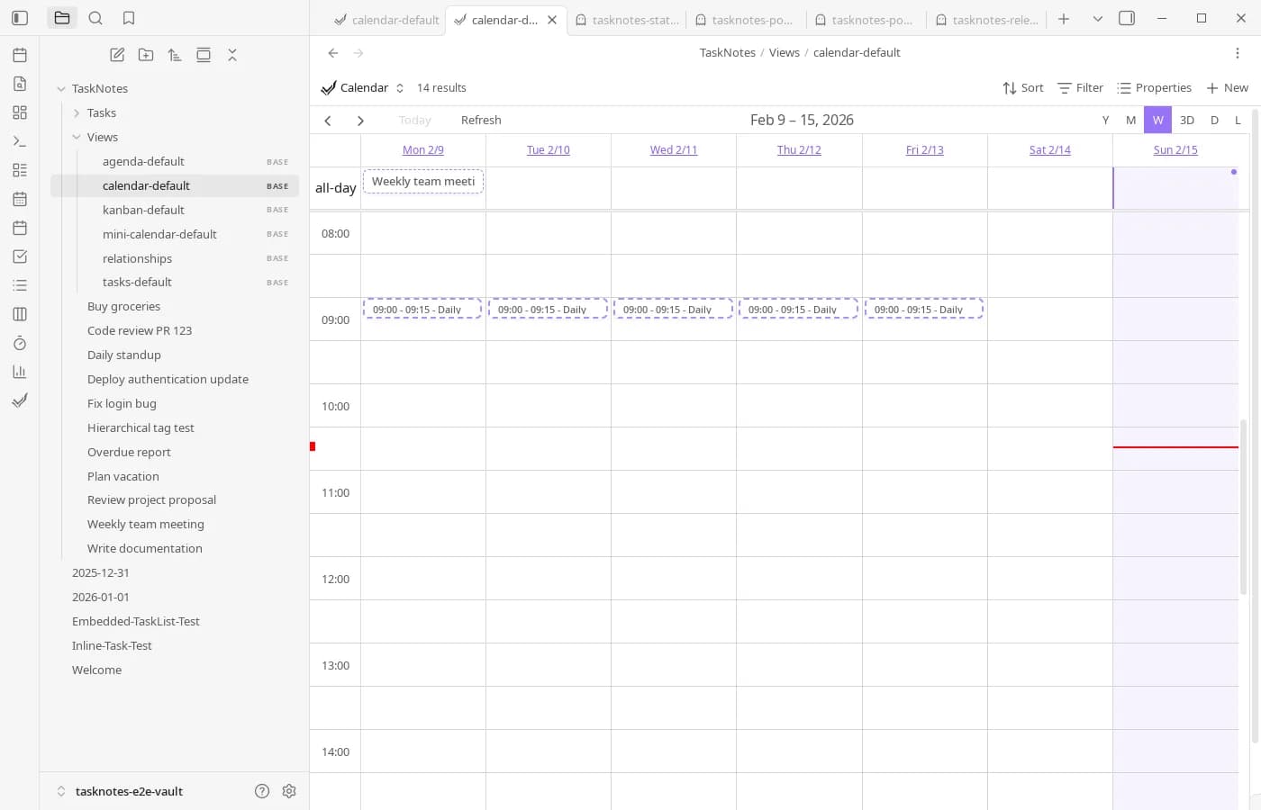 TaskNotes screenshot
