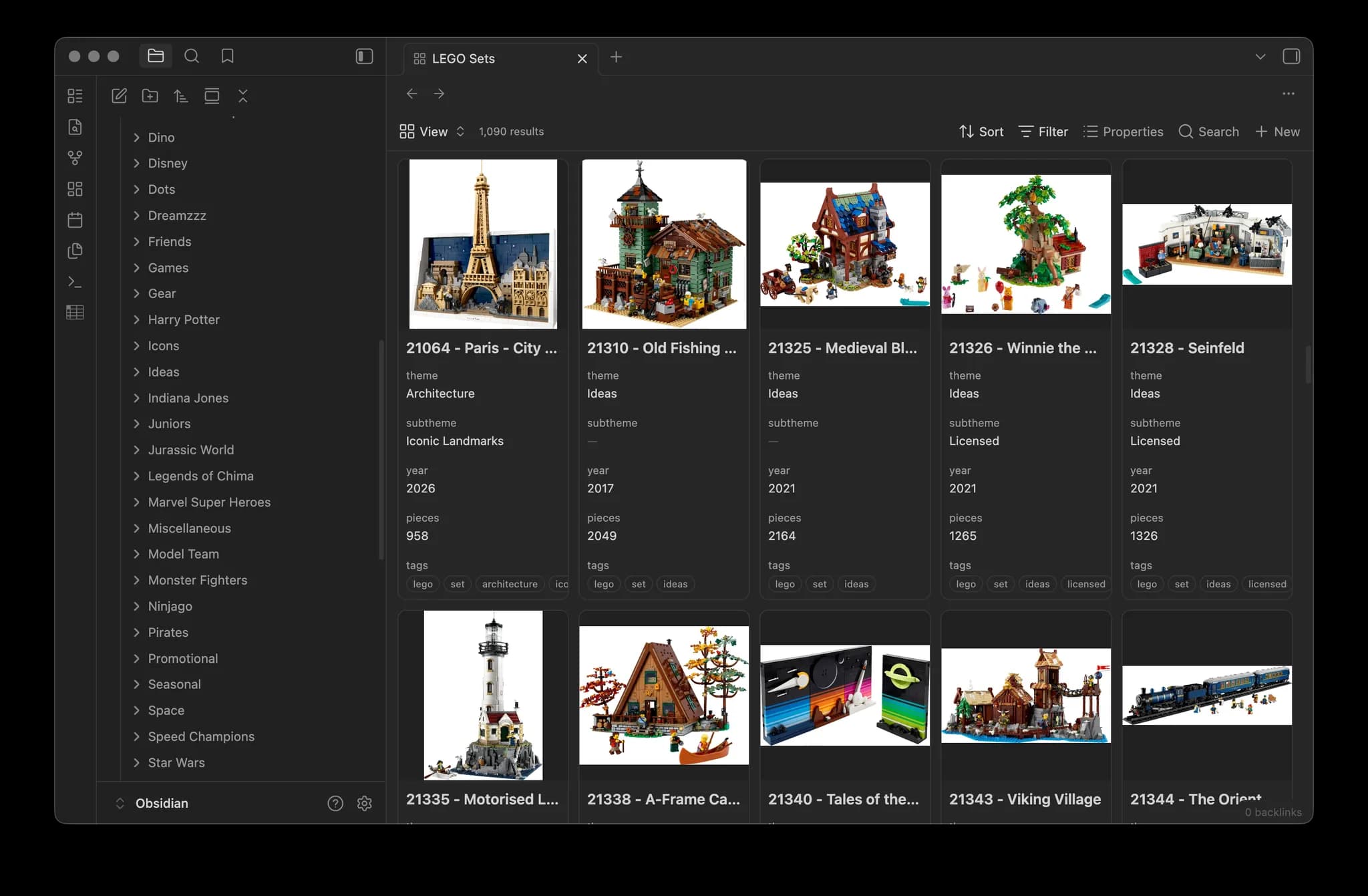 Brickset LEGO screenshot