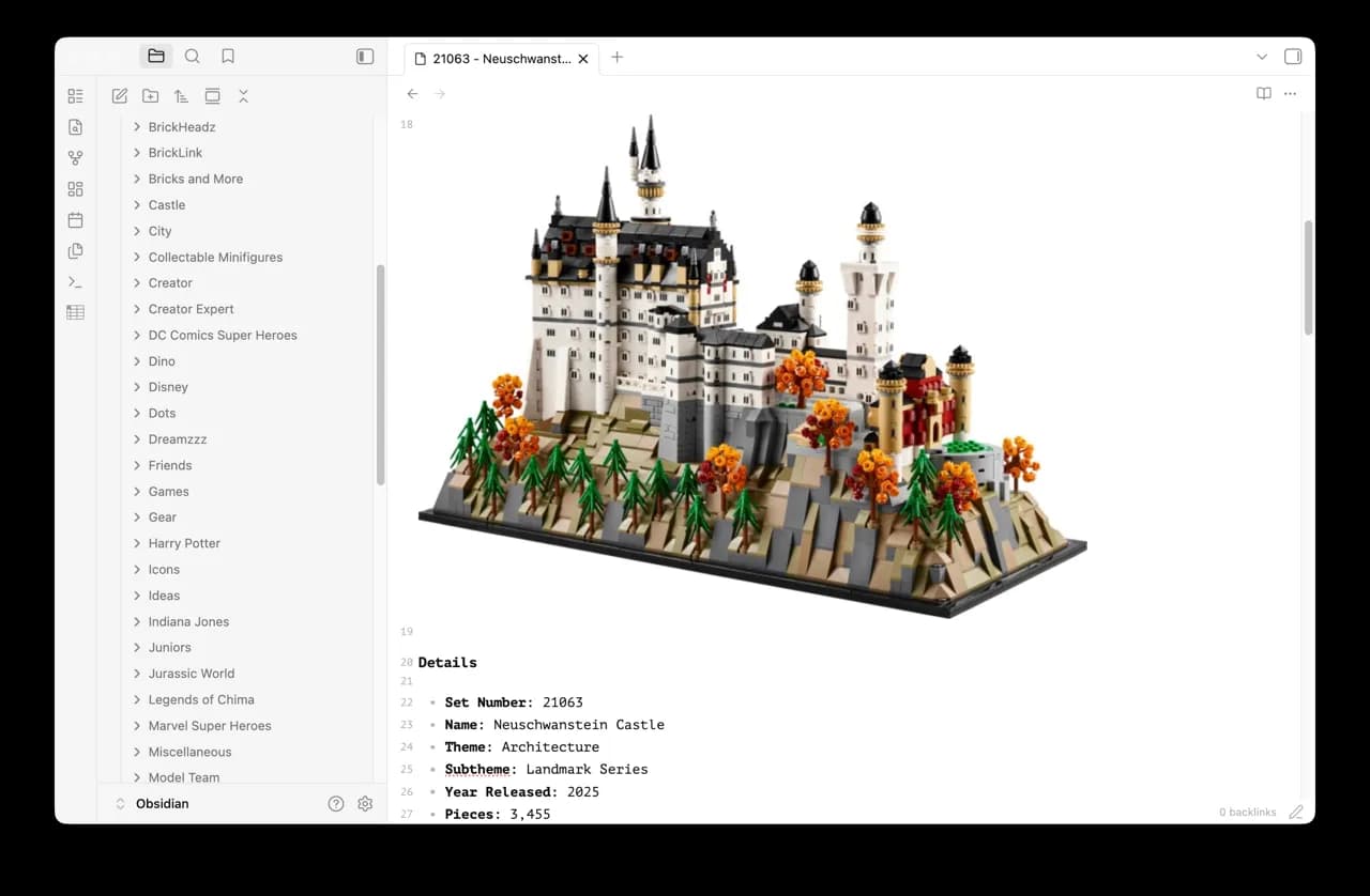 Brickset LEGO screenshot