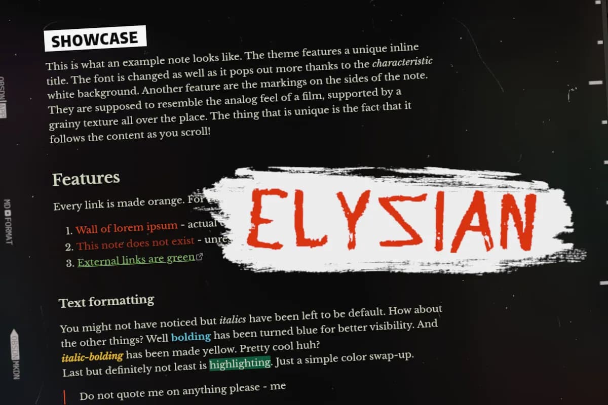 Elysian screenshot