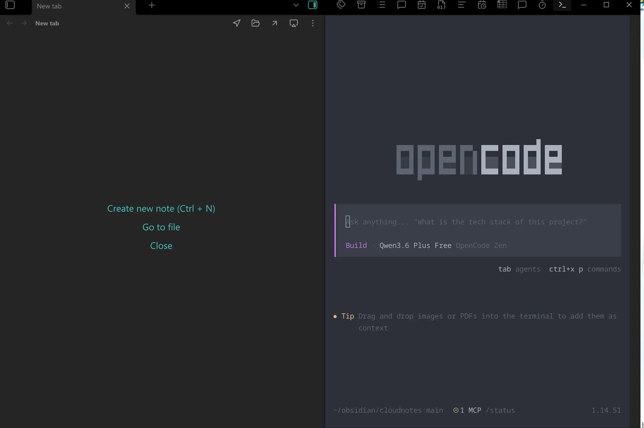 OpenCode screenshot