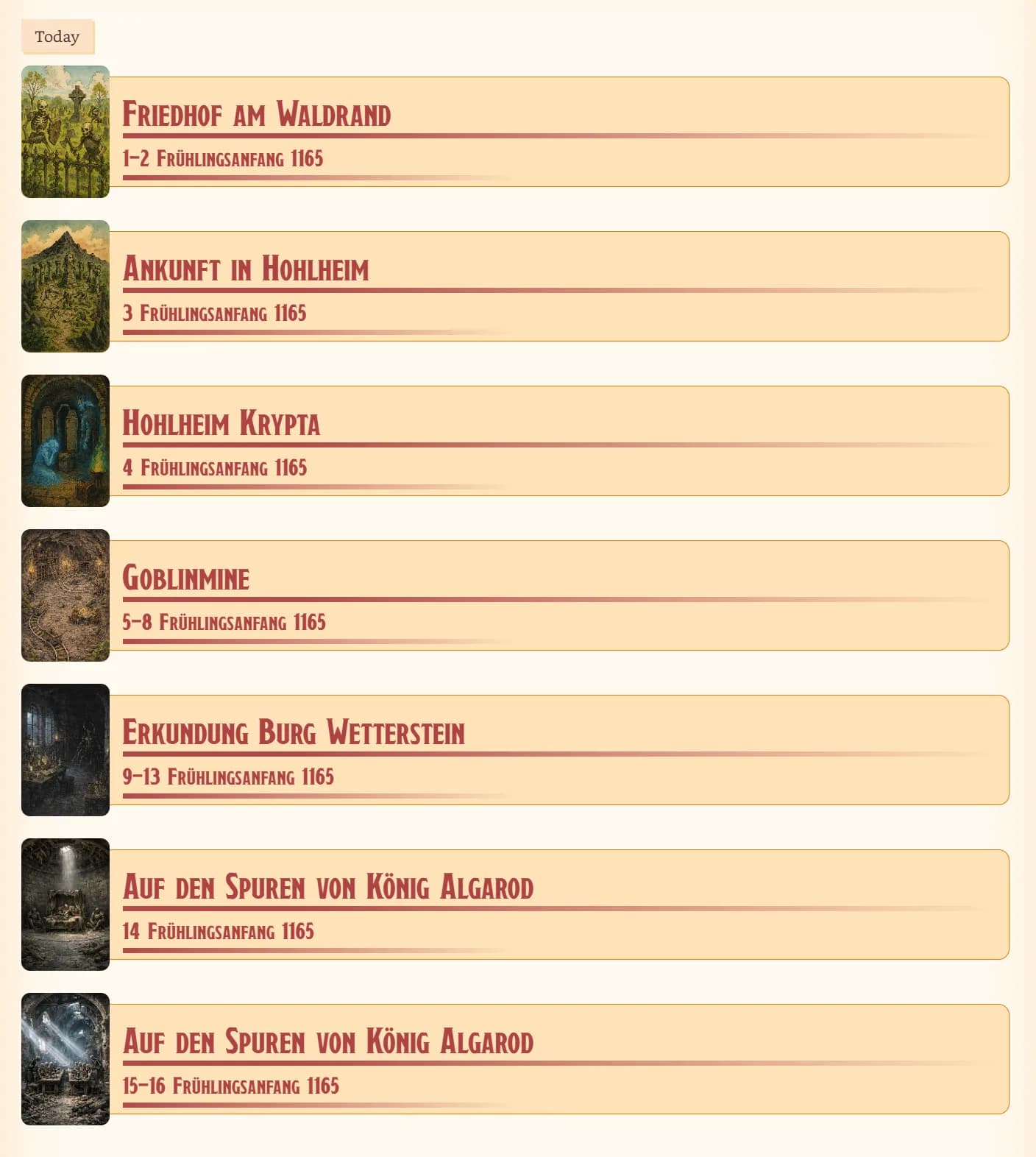 TTRPG Tools - Timeline screenshot