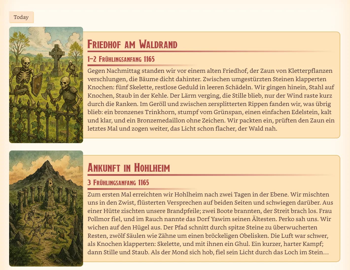 TTRPG Tools - Timeline screenshot