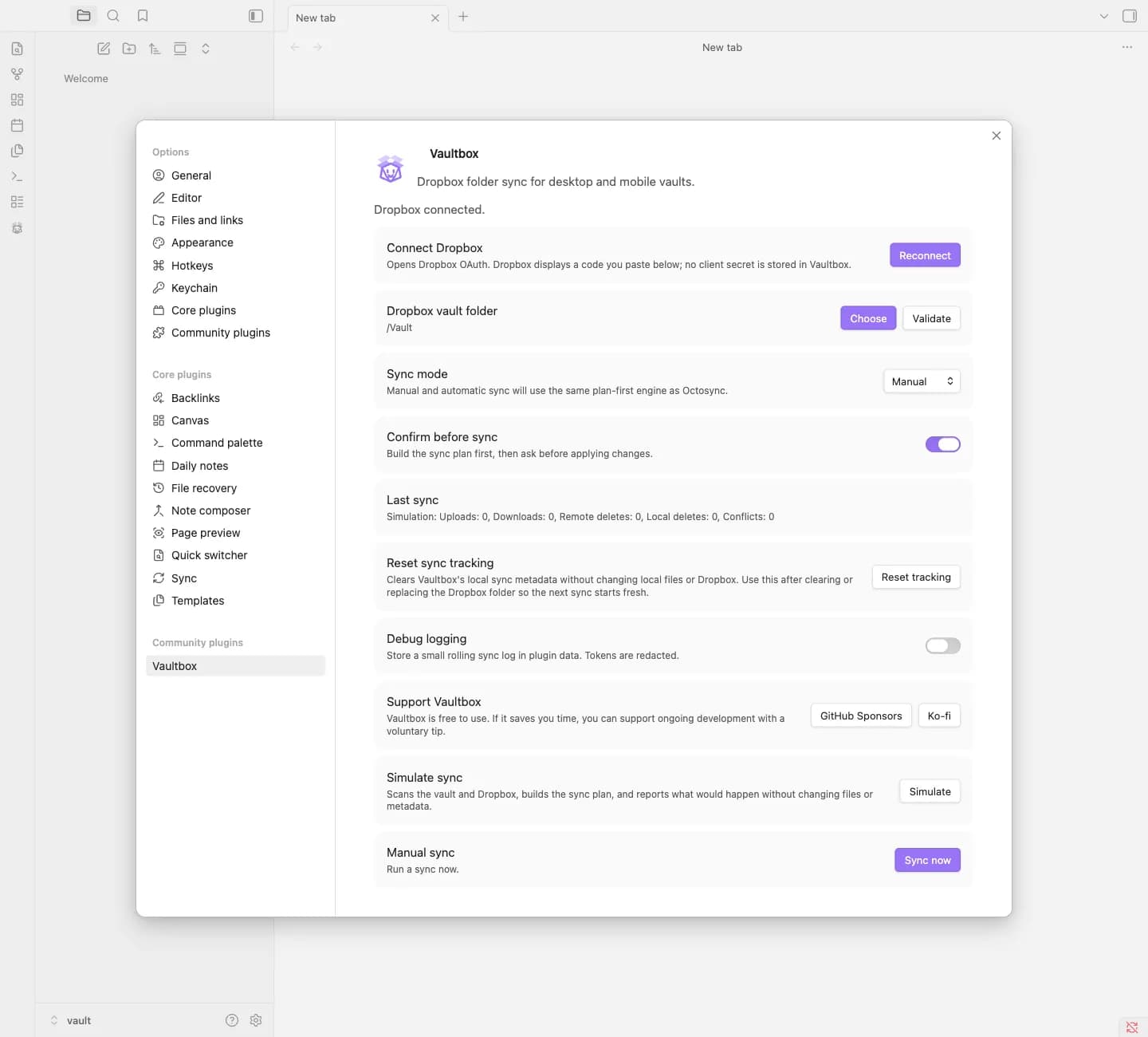 Vaultbox screenshot