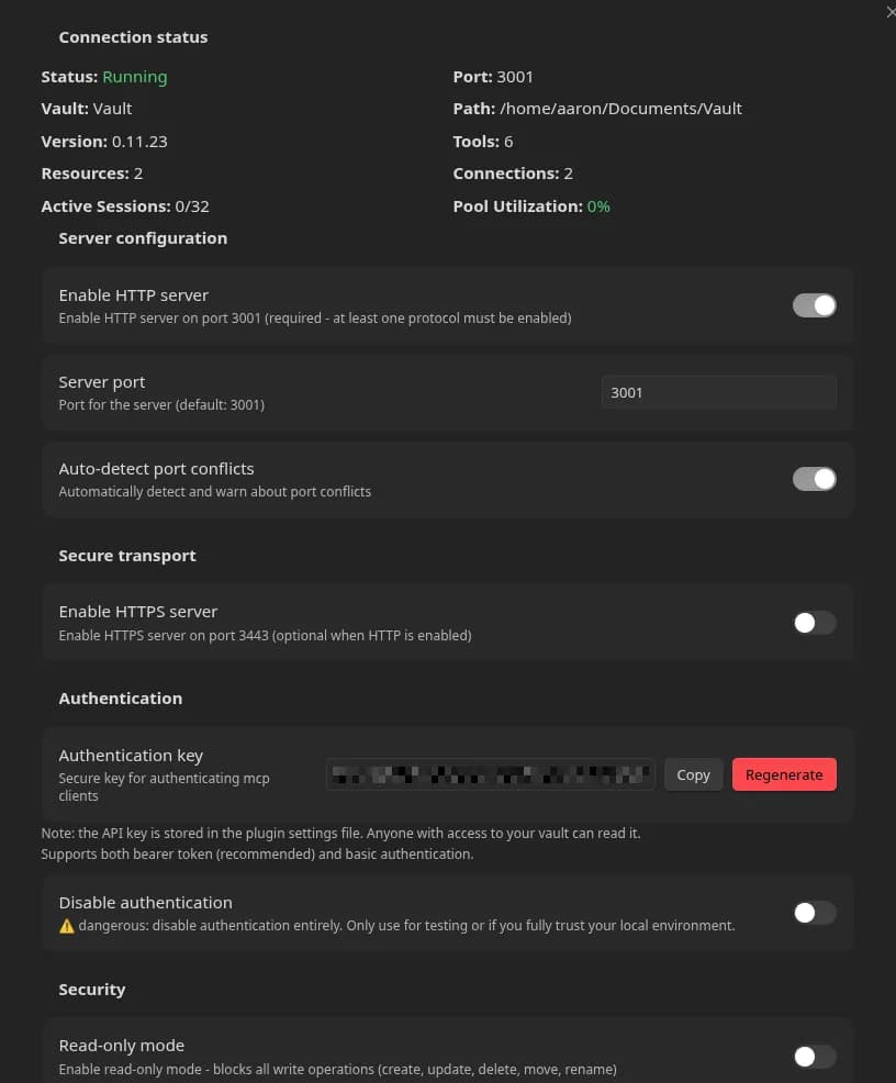 Semantic Notes Vault MCP screenshot