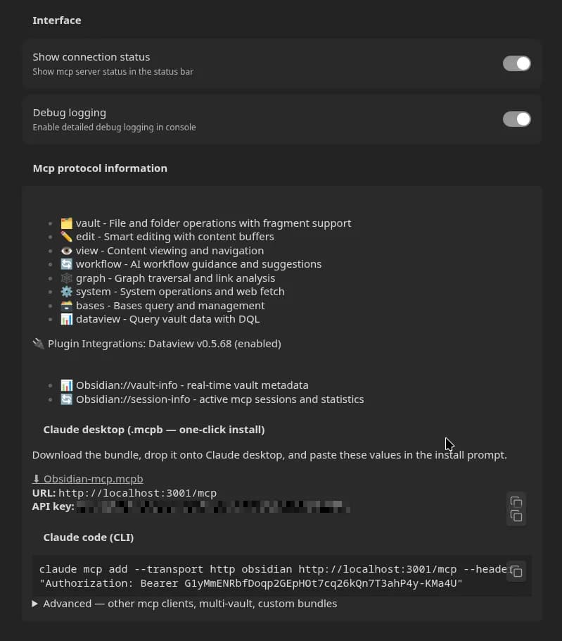 Semantic Notes Vault MCP screenshot