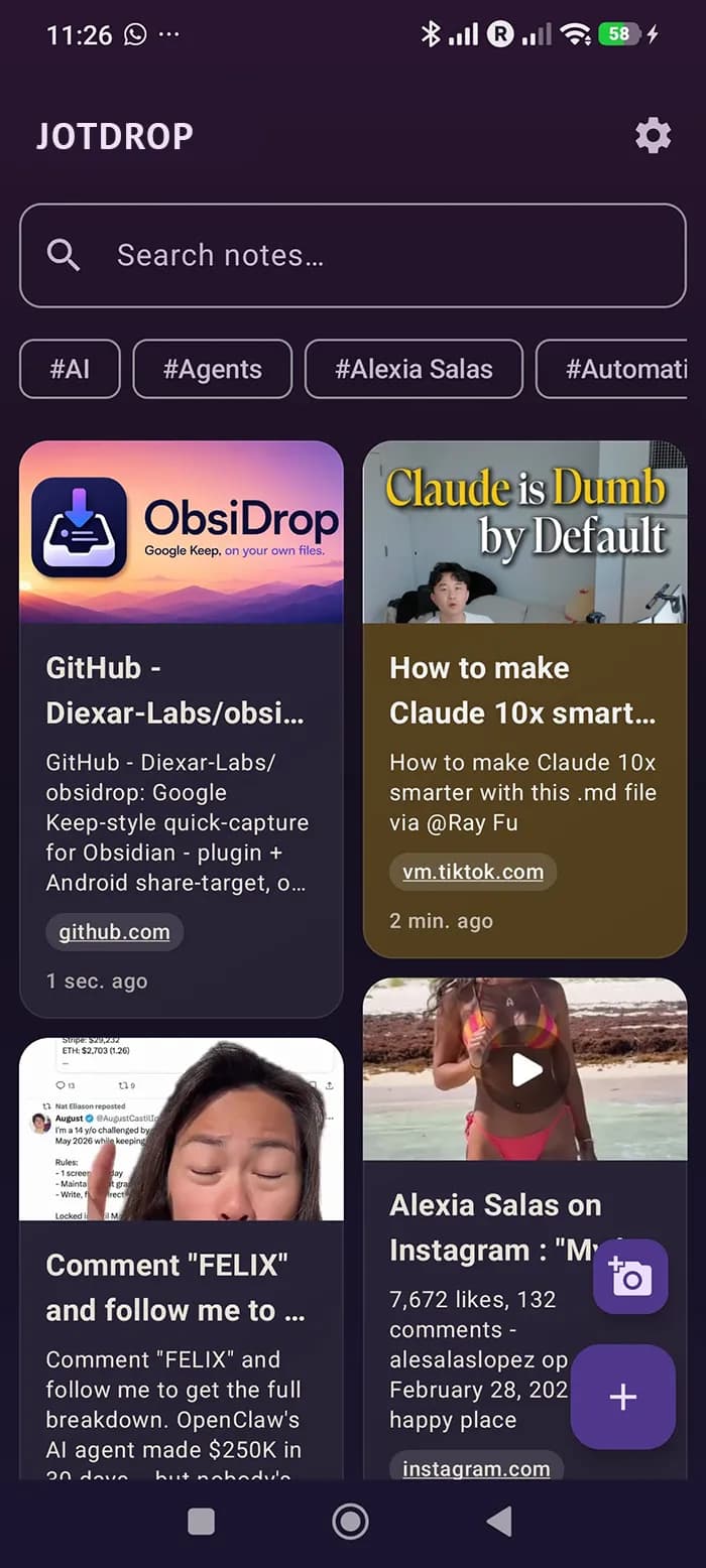 JotDrop screenshot