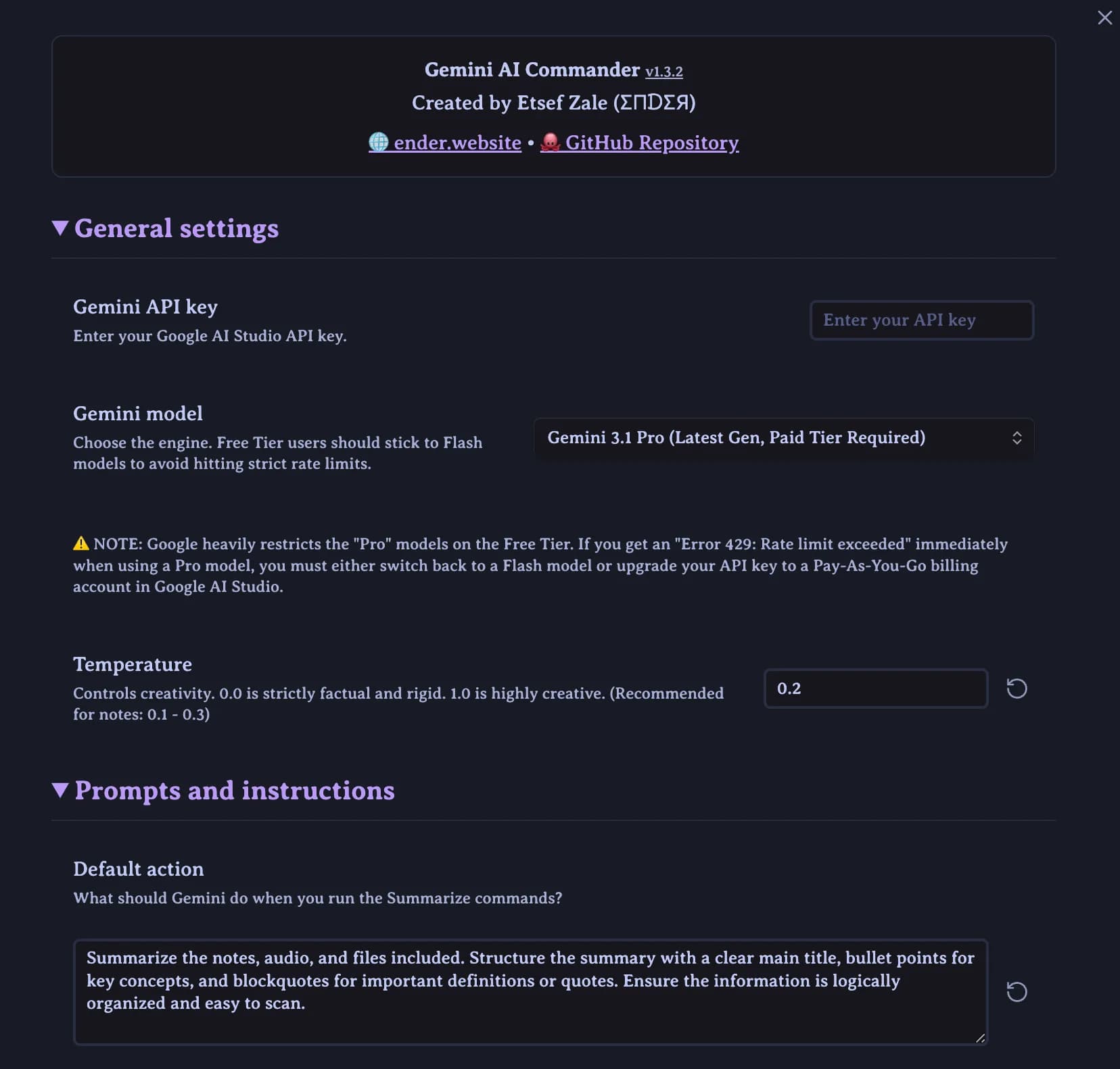 Gemini AI Commander screenshot