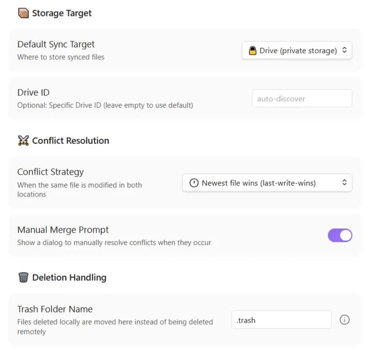 Here.Now Sync Plugin screenshot