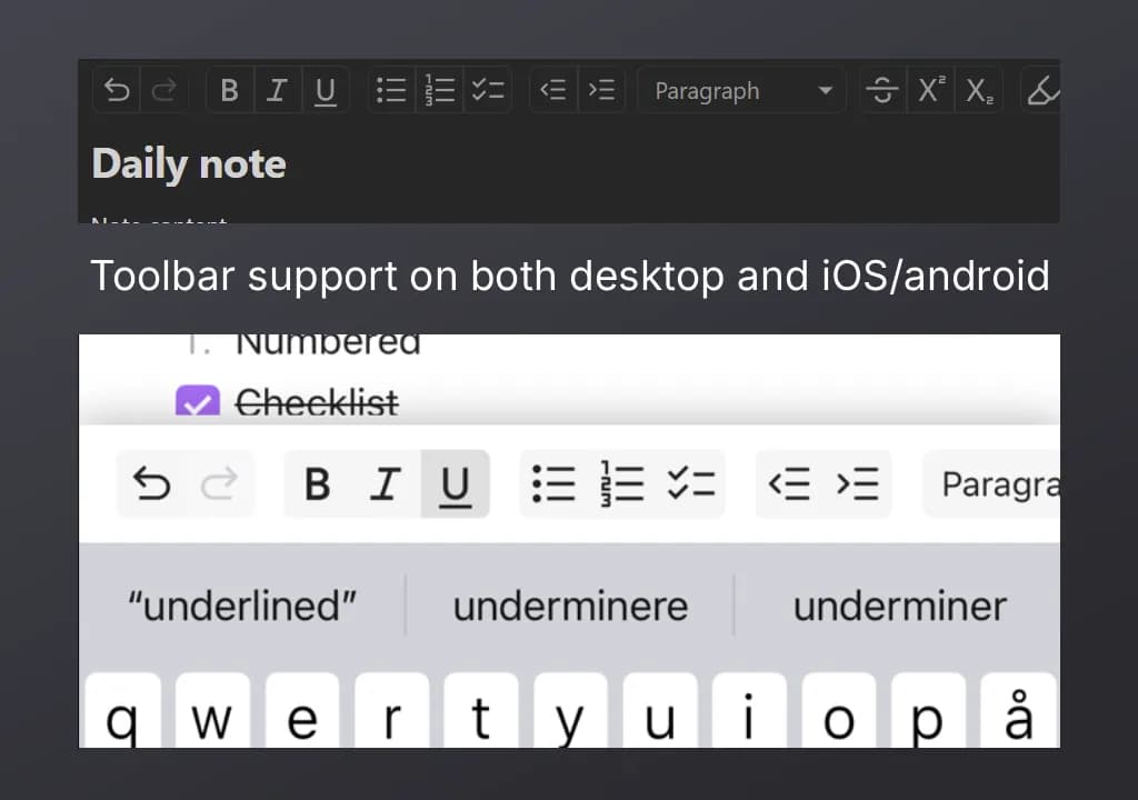 Rich Text Editor screenshot
