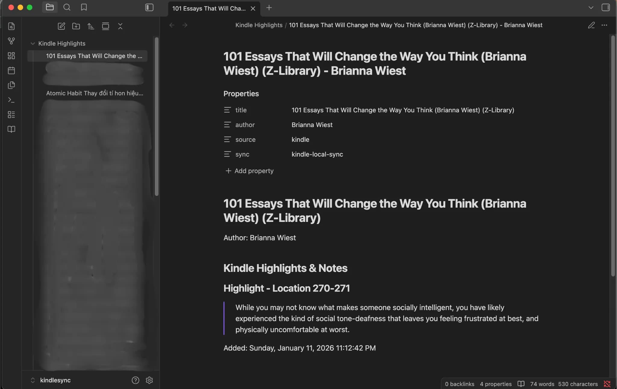 Kindle Local Sync screenshot