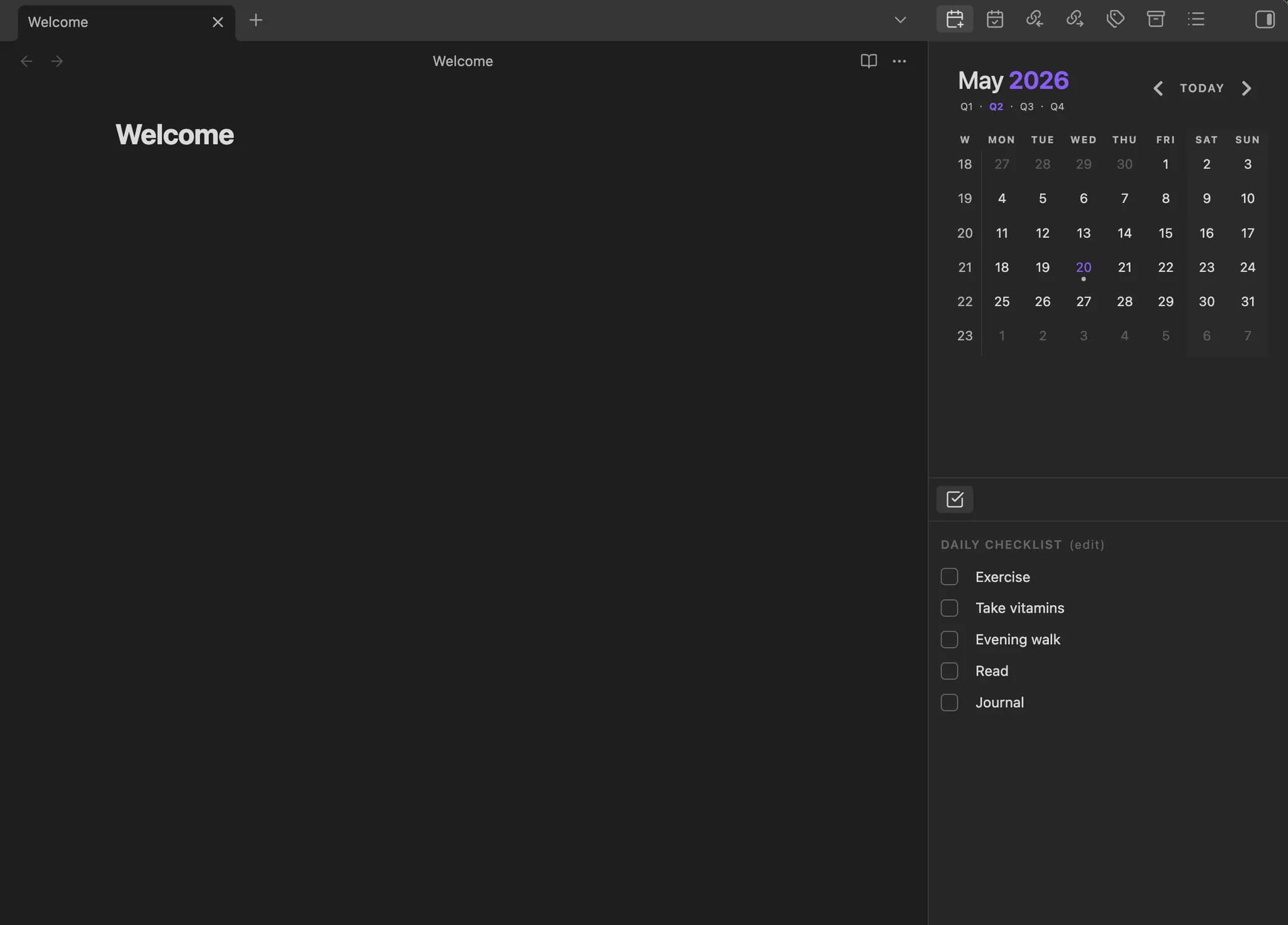 Daily Checklist screenshot