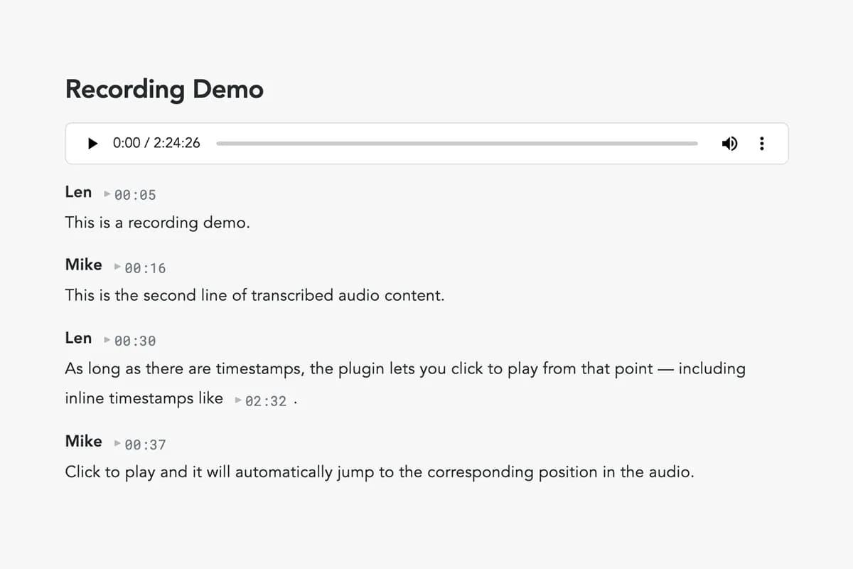 Timestamp Player screenshot