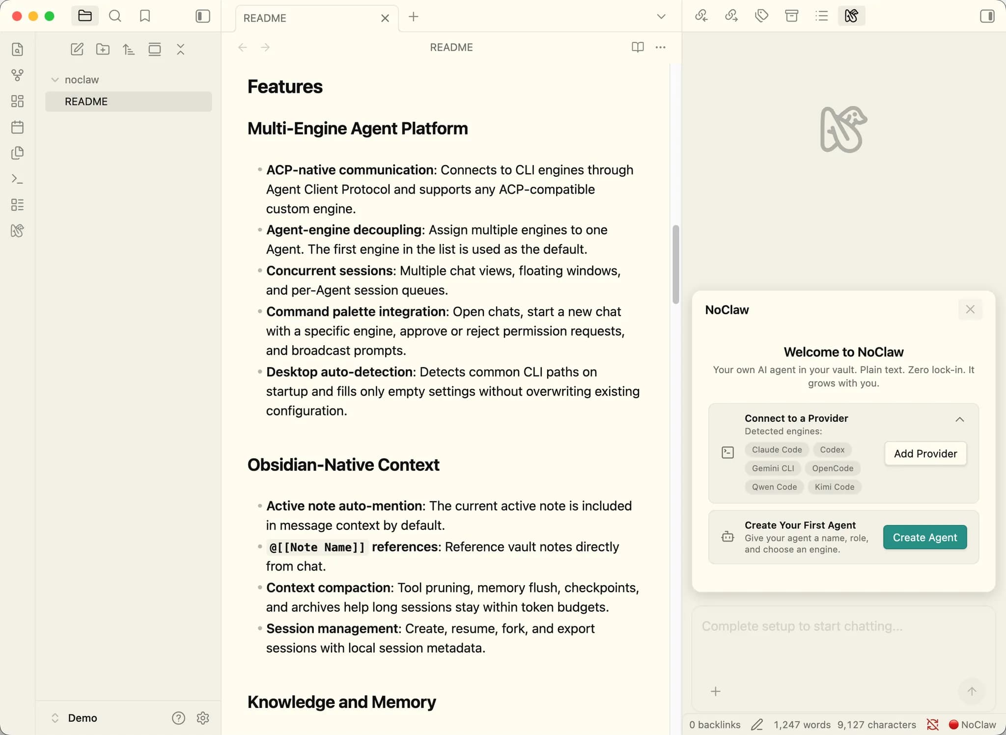 NoClaw screenshot