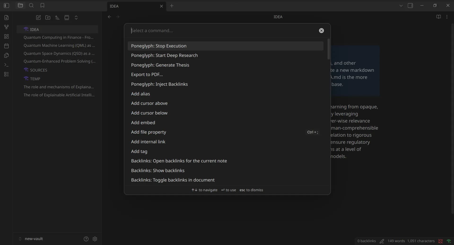 Poneglyph screenshot