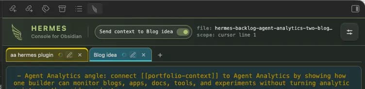 Hermes Console screenshot